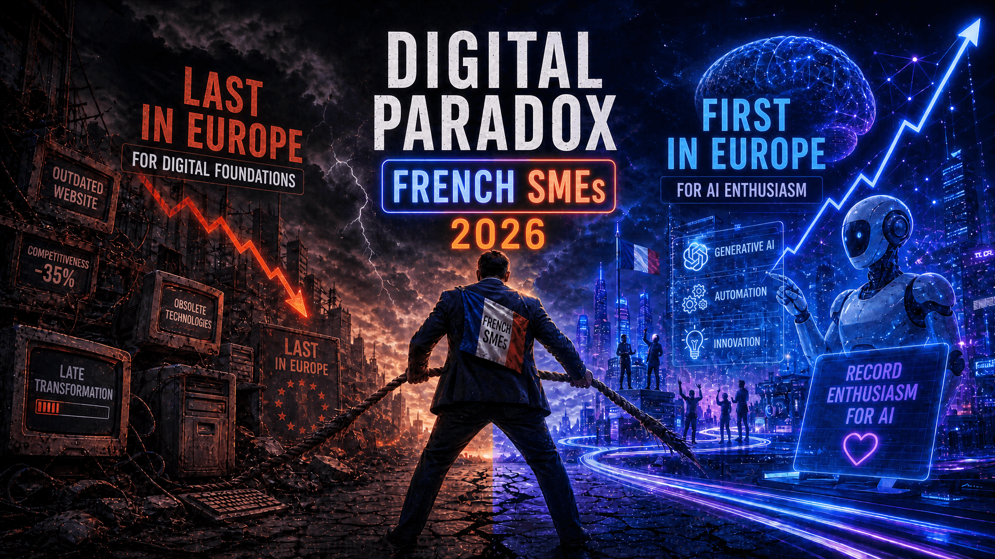 The French Paradox: European SMBs Most Optimistic About AI, Yet Last for Web Basics (Real 2026 Numbers)