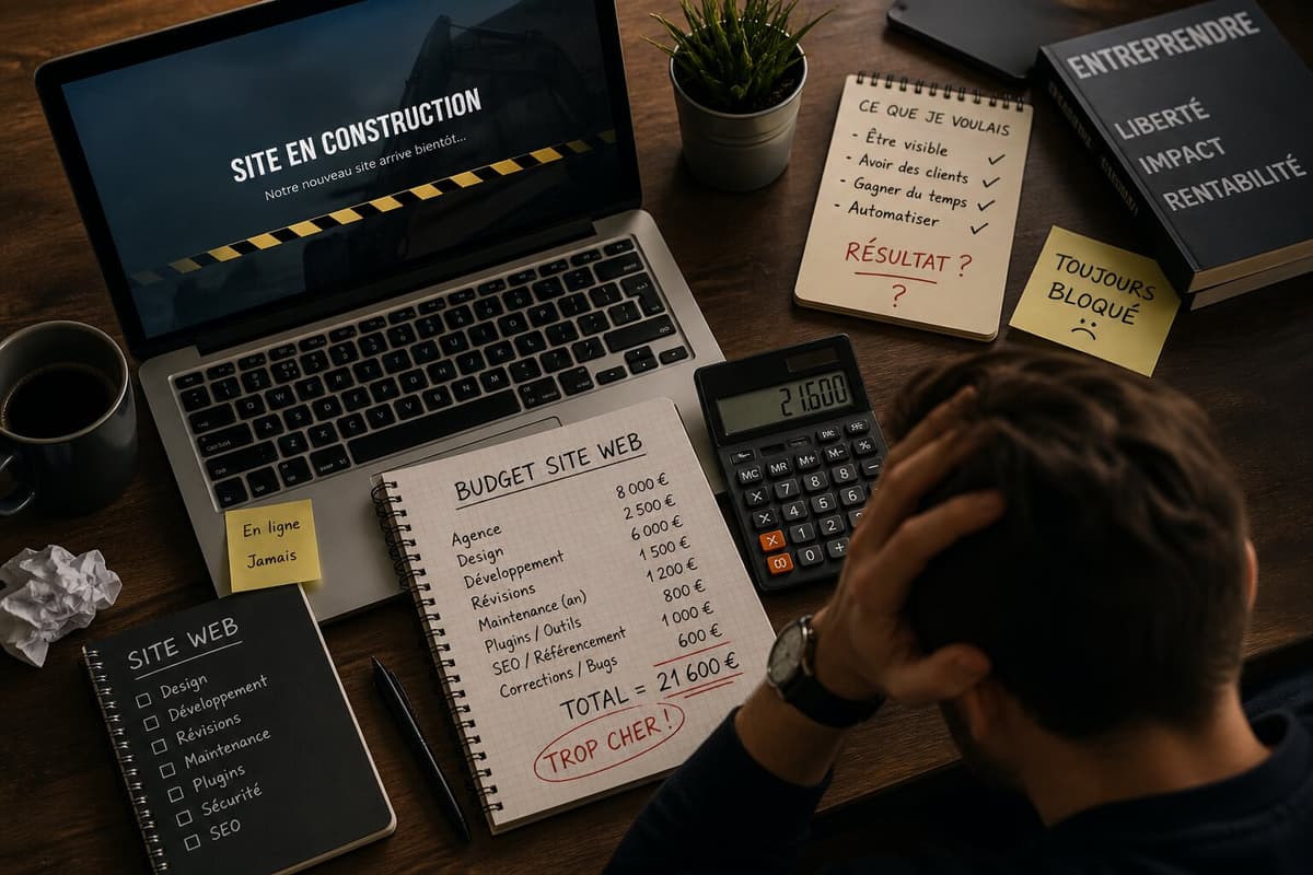 Le coût total d'un site internet professionnel dépasse souvent largement le devis initial.