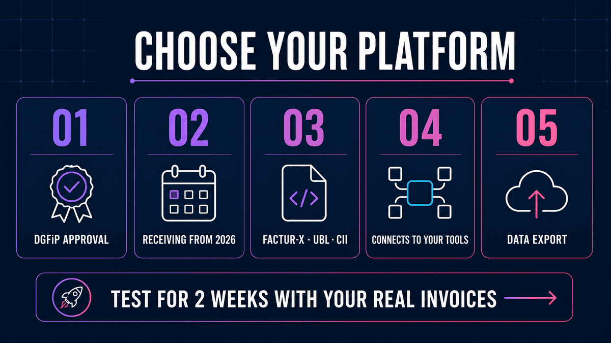 Five checks for choosing an approved electronic invoicing platform for an SMB